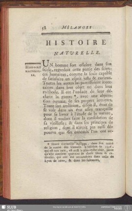 Histoire Naturelle