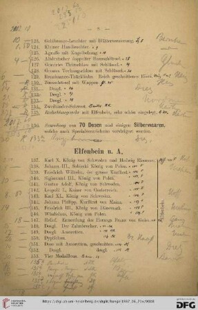 Elfenbein u. A. (Nr. 137- 172)