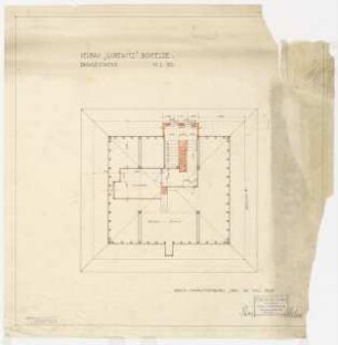 Landhaus Gurewitz, Berlin-Spandau: Grundriss Dachgeschoss 1:50