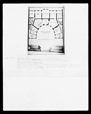Grundriss der 1. Etage des Hôtel Amelot in Paris, Rue Dominique