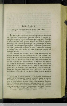 Dritter Abschnitt. Die Zeit der Napoleonischen Kriege 1806-1818
