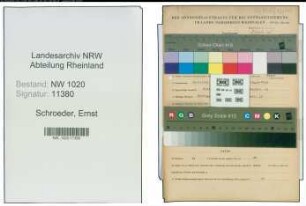 Entnazifizierung Ernst Schroeder , geb. 15.09.1912 (Galvaniseur)