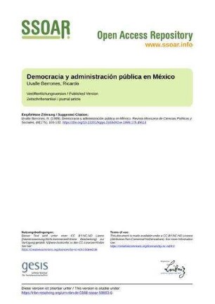 Democracia y administración pública en México