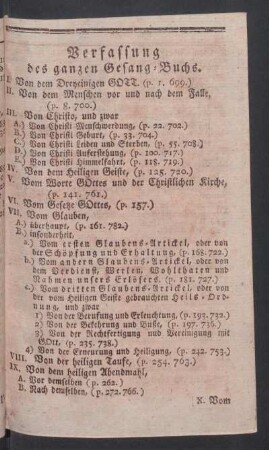 Verfassung des ganzen Gesang-Buchs
