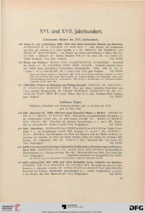 XVI. und XVII. Jahrhundert (Nr. 629-643)