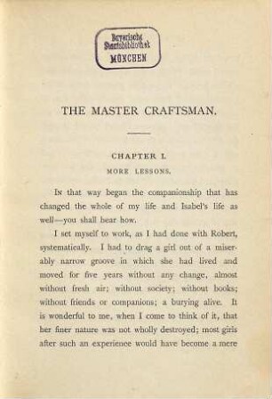The master craftsman, 2
