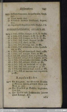 Dissertationes, Selectae