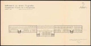 Hauptgebäude eines Flughafens Schinkelwettbewerb 1932: Grundriss 2.OG 1:200