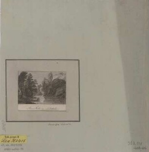 Ansicht vom Liebethaler Grund, Kupferstich, 1794 : Thau-Mühle im Liebethale / Günther fec. - [Leipzig] , [1794]. - 1 Kunstbl. : Kupferst. ; 10 x 7 cm