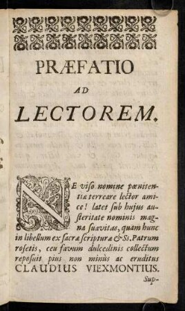 Praefatio Ad Lectorem