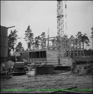 Baustelle der Entaktivierung (flüssig) der Abteilung für Strahlenschutz und Dekontamination (ASD), von Südosten