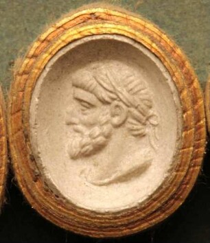 Kopf des bärtigen Herkules (Herakles) (Daktyliothek, Supplement)