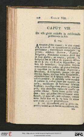 Caput VIII.: De usu globi coelestis in resolvendis problematis de sole