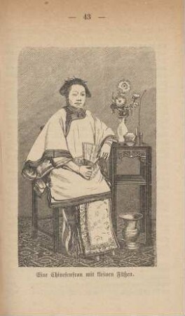 Eine Chinesenfrau mit kleine Füßen