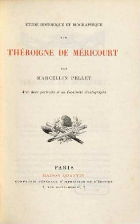 Étude historique et biographique sur Théroigne de Méricourt