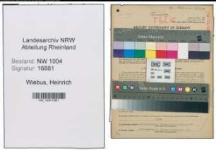 Entnazifizierung Heinrich Wiebus , geb. 17.04.1895 (Gruppenfueher)