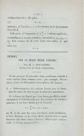 Sur le biais passé gauche.