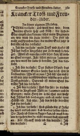 Krancker Trost- und Freuden-Lieder.