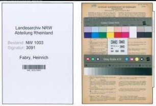 Entnazifizierung Heinrich Fabry , geb. 04.03.1905 (Dreher)