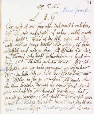 Brief an Julius Meier-Graefe