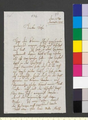 Brief von Goethe, Katharina Elisabeth an Goethe, Johann Wolfgang von