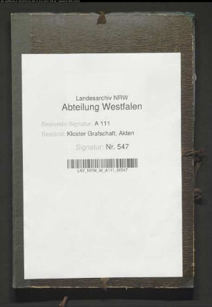 Bruchstückhaftes Archivverzeichnis
