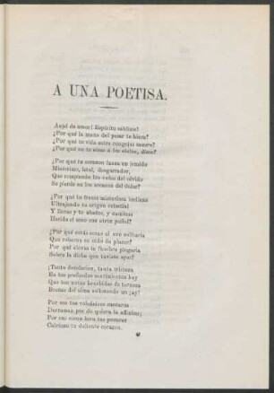 A una poetisa.
