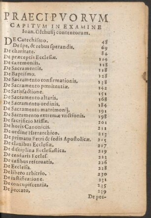 Praecipuorum Capitum In Examine Ioan. Olthusii contentorum.
