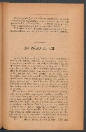 Un paso difícil