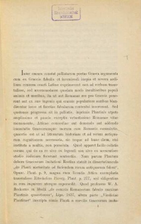 Quomodo Plautus Attica exemplaria transtulerit