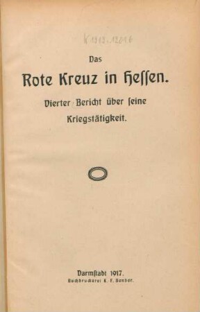 4.1917: Rote Kreuz in Hessen