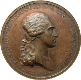 Kurfürst Friedrich August III. - Prämienmedaille zur Belohnung des Kunstfleisses - "Virtuti et ingenio"