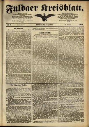 Ausgabe vom Mittwoch, den 12. Januar 1910.