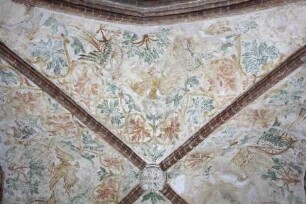 Gewölbebilder mit Drolerien, Ranken- und Laubwerk — Vögel, Ranken- und Laubwerk — Südliche Gewölbekappe