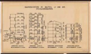 Reichsluftfahrtministerium, Berlin: Rahmensysteme: Schematische Schnitte