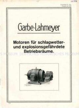 Motoren für schlagwetter- und explosionsgefährdete Betriebsräume.