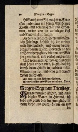 30-45, ... am Dienstage