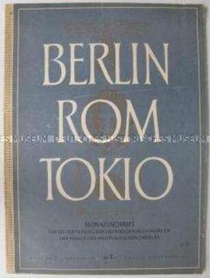 Kulturpolitsche Monatszeitschrift der faschistischen Achsenmächte u.a. über den Kampf um Finnland (in deutscher und italienischer Sprache)