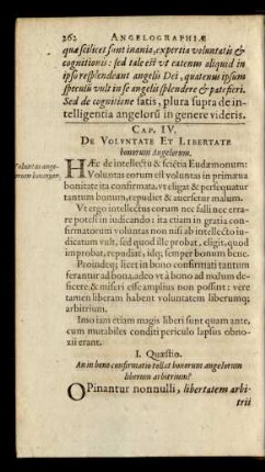 Cap. IV. De Voluntate Et Libertate bonorum Angelorum
