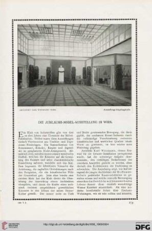 Die Jubiläums-Möbel-Ausstellung in Wien
