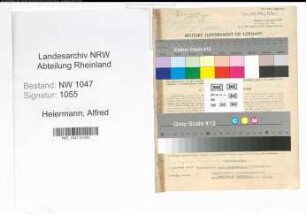 Entnazifizierung Alfred Heiermann , geb. 18.05.1887 (Angestellter)