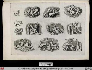 Darstellung von Gemmen-Motiven aus der Grimani-Sammlung.