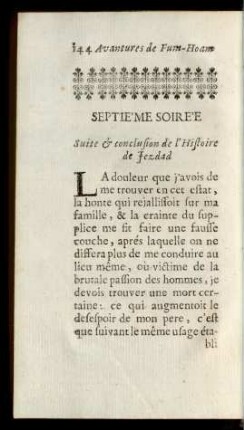 Septiéme Soirée.