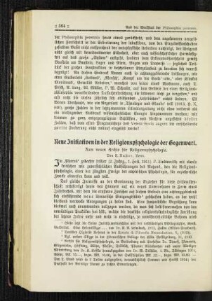 Neue Initiativen in der Religionspsychologie der Gegenwart : zum neuen Archiv für Religionspsychologie