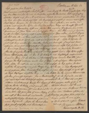 Brief an Anton Schindler : 14.02.1843
