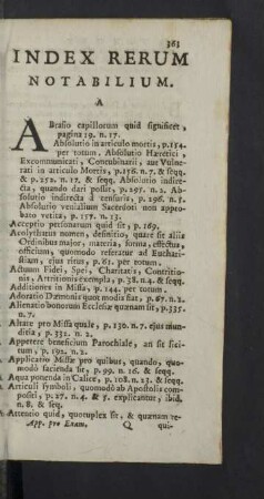 Index rerum notabilium.