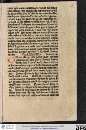 Bernhardus ut supra: Ceterum alioquin ubi Maria loquetur ubi presumptuosa fuisse videtur...