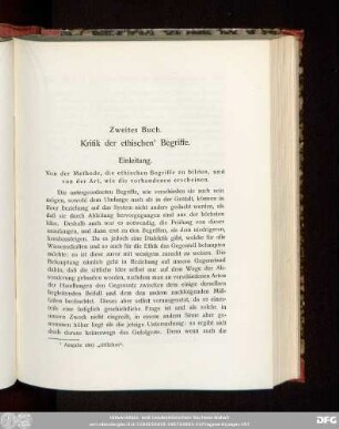 Zweites Buch. Kritik der ethischen Begriffe.