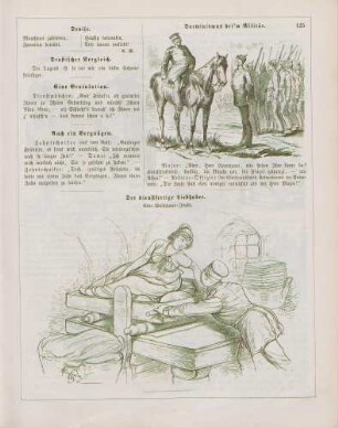 "Darwinismus bei'm Militär" "Der dienstfertige Liebhaber"