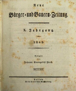 Neue Bürger- und Bauern-Zeitung. 10. 1843